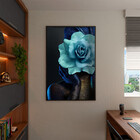 Quadro Decorativo Tela Canvas Conceito Color Paint Woman Blue