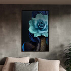 Quadro Decorativo Tela Canvas Conceito Color Paint Woman Blue