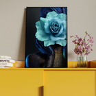 Quadro Decorativo Tela Canvas Conceito Color Paint Woman Blue