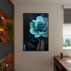 Quadro Decorativo Tela Canvas Conceito Color Paint Woman Blue