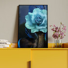 Quadro Decorativo Tela Canvas Conceito Color Paint Woman Blue