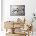 Quadro Decorativo Tela Canvas Conceito Fire Guitar - 150x80 Cm