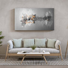 Quadro Decorativo Tela Canvas Conceito Fire Guitar - 150x80 Cm
