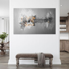 Quadro Decorativo Tela Canvas Conceito Fire Guitar - 150x80 Cm
