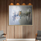 Quadro Decorativo Tela Canvas Conceito Fire Guitar Com Moldur