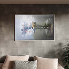 Quadro Decorativo Tela Canvas Conceito Fire Guitar Com Moldur