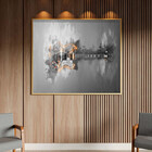 Quadro Decorativo Tela Canvas Conceito Fire Guitar Com Moldur