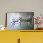 Quadro Decorativo Tela Canvas Conceito Fire Guitar Com Moldur