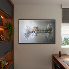 Quadro Decorativo Tela Canvas Conceito Fire Guitar Com Moldur