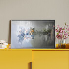 Quadro Decorativo Tela Canvas Conceito Fire Guitar Com Moldur