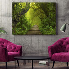 Quadro Decorativo Tela Canvas Flores E Folhas Coastal - 150x1