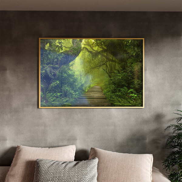 Quadro Decorativo Tela Canvas Flores E Folhas Coastal Com Mol