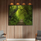 Quadro Decorativo Tela Canvas Flores E Folhas Coastal Com Mol