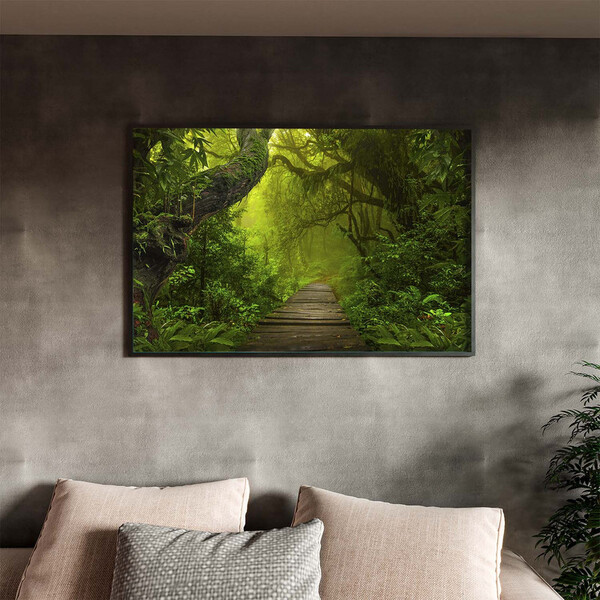 Quadro Decorativo Tela Canvas Flores E Folhas Coastal Com Mol