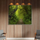 Quadro Decorativo Tela Canvas Flores E Folhas Coastal Com Mol