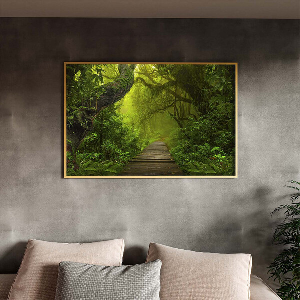 Quadro Decorativo Tela Canvas Flores E Folhas Coastal Com Mol