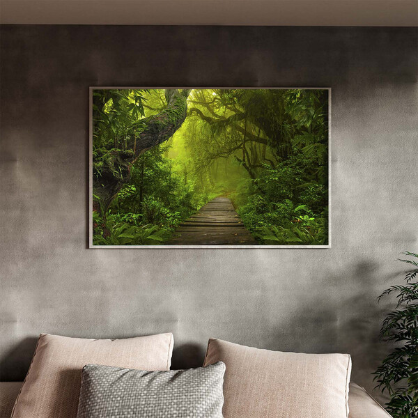 Quadro Decorativo Tela Canvas Flores E Folhas Coastal Com Mol