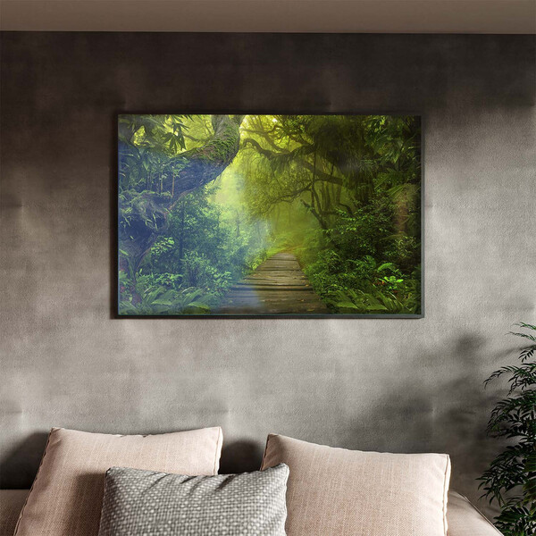 Quadro Decorativo Tela Canvas Flores E Folhas Coastal Com Mol