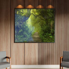 Quadro Decorativo Tela Canvas Flores E Folhas Coastal Com Mol