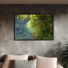 Quadro Decorativo Tela Canvas Flores E Folhas Coastal Com Mol