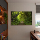 Quadro Decorativo Tela Canvas Flores E Folhas Coastal Com Mol