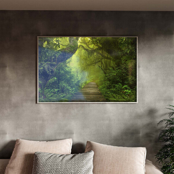 Quadro Decorativo Tela Canvas Flores E Folhas Coastal Com Mol