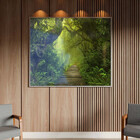 Quadro Decorativo Tela Canvas Flores E Folhas Coastal Com Mol