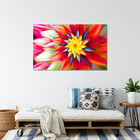 Quadro Decorativo Tela Canvas Folhas E Flores Floral Red - 12