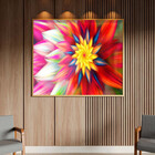 Quadro Decorativo Tela Canvas Folhas E Flores Floral Red Com