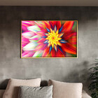 Quadro Decorativo Tela Canvas Folhas E Flores Floral Red Com