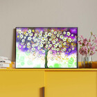 Quadro Decorativo Tela Canvas Folhas E Flores Florescer Roxo