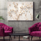 Quadro Decorativo Tela Canvas Folhas E Flores Galhos Florais