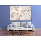 Quadro Decorativo Tela Canvas Folhas E Flores Galhos Florais