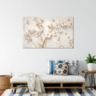 Quadro Decorativo Tela Canvas Folhas E Flores Galhos Florais