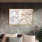 Quadro Decorativo Tela Canvas Folhas E Flores Galhos Florais