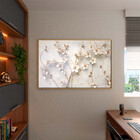 Quadro Decorativo Tela Canvas Folhas E Flores Galhos Florais