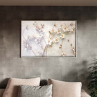 Quadro Decorativo Tela Canvas Folhas E Flores Galhos Florais