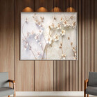 Quadro Decorativo Tela Canvas Folhas E Flores Galhos Florais