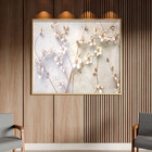 Quadro Decorativo Tela Canvas Folhas E Flores Galhos Florais