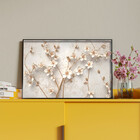 Quadro Decorativo Tela Canvas Folhas E Flores Galhos Florais