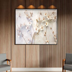 Quadro Decorativo Tela Canvas Folhas E Flores Galhos Florais