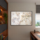 Quadro Decorativo Tela Canvas Folhas E Flores Galhos Florais