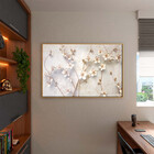 Quadro Decorativo Tela Canvas Folhas E Flores Galhos Florais