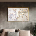 Quadro Decorativo Tela Canvas Folhas E Flores Galhos Florais