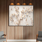 Quadro Decorativo Tela Canvas Folhas E Flores Galhos Florais