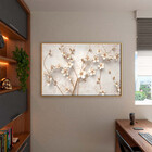 Quadro Decorativo Tela Canvas Folhas E Flores Galhos Florais