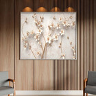 Quadro Decorativo Tela Canvas Folhas E Flores Galhos Florais