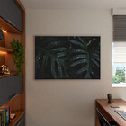 Quadro Decorativo Tela Canvas Folhas E Flores Leaves Com Mold
