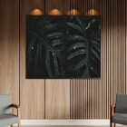 Quadro Decorativo Tela Canvas Folhas E Flores Leaves Com Mold