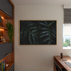 Quadro Decorativo Tela Canvas Folhas E Flores Leaves Com Mold
